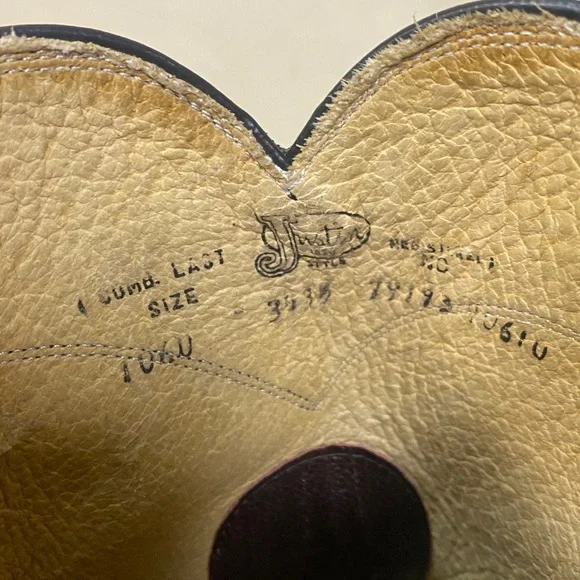 Vintage Justin Roper Cowboy Boots size 10.5 - Picture 6 of 9